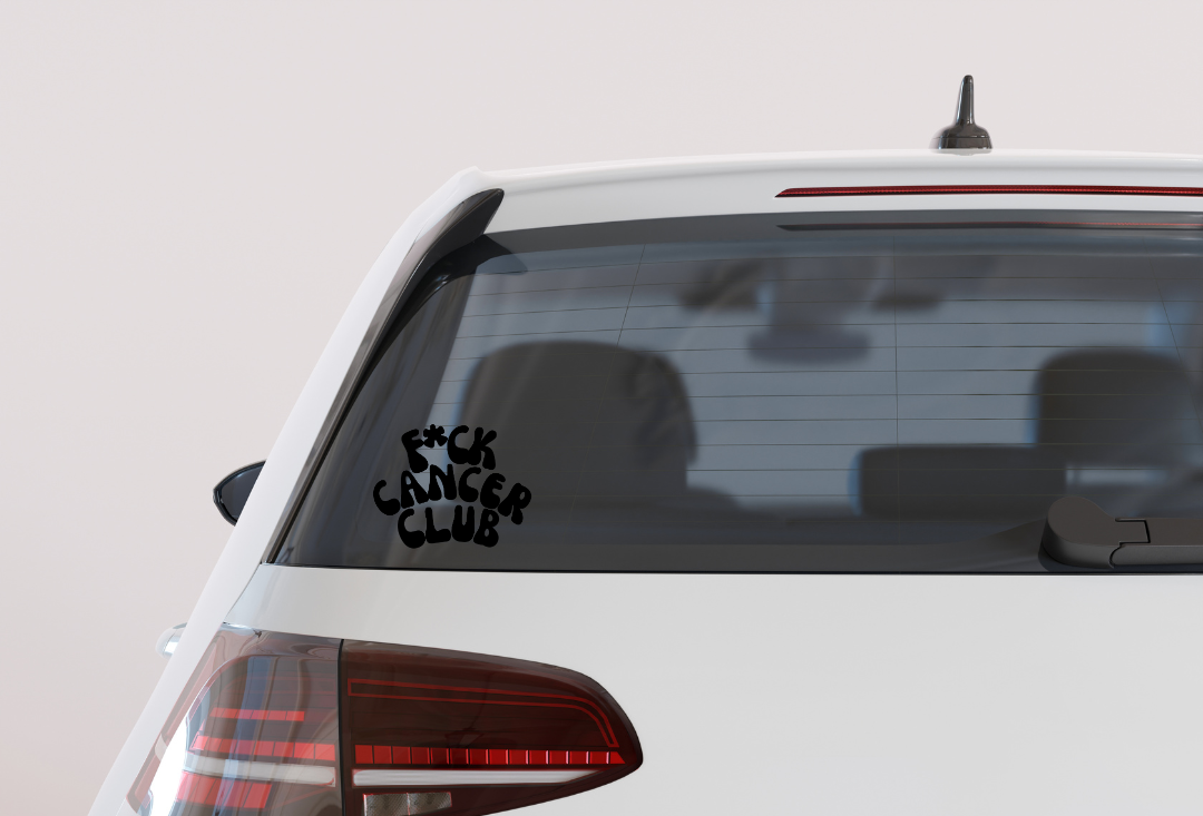 F*CK CANCER CLUB- CAR DECALS (TRANSPARENT)